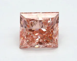 3.02ct PRINCESS Fancy Vivid Pink SI1 Coloured Lab diamond