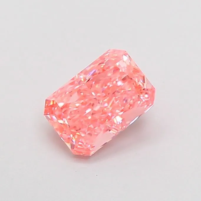 1.04ct RADIANT Fancy Vivid Pink VS2 Coloured Lab diamond