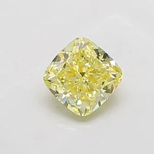 1.04ct CUSHION Fancy Intense Yellow VVS2 Coloured Lab diamond