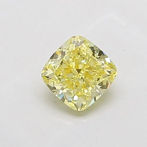 1.04ct CUSHION Fancy Intense Yellow VVS2 Coloured Lab diamond