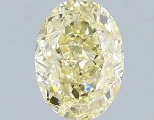 1.07ct OVAL Fancy Yellow VS1 Coloured Lab diamond