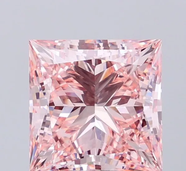 5.02ct PRINCESS Fancy Intense Pink VS1 Coloured Lab diamond