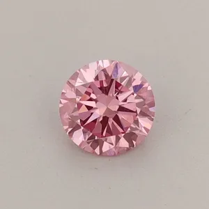 0.33ct ROUND Fancy Vivid Pink VVS2 Coloured Lab diamond