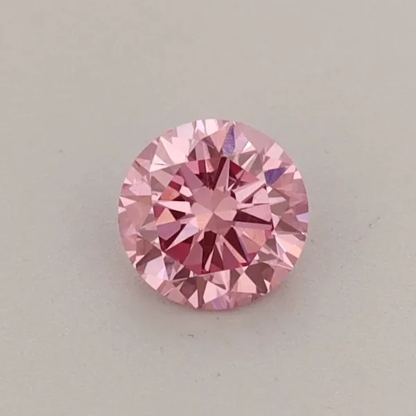 0.33ct ROUND Fancy Vivid Pink VVS2 Coloured Lab diamond
