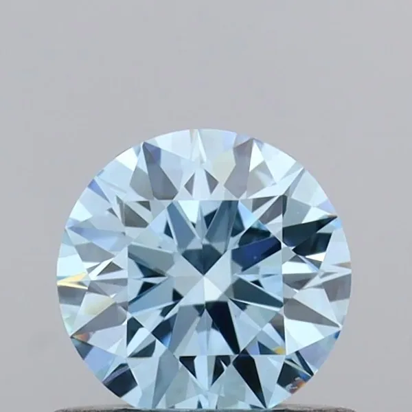 0.55ct ROUND Fancy Vivid Blue VVS2 Coloured Lab diamond