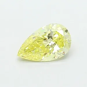 0.41ct PEAR Fancy Yellow VS1 Coloured Lab diamond