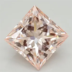 2.1ct PRINCESS Fancy Intense Pink VS1 Coloured Lab diamond