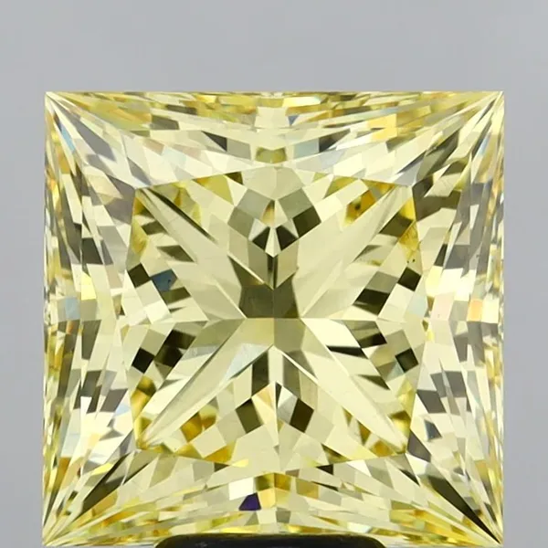 9.13ct PRINCESS Fancy Intense Yellow VS1 Coloured Lab diamond