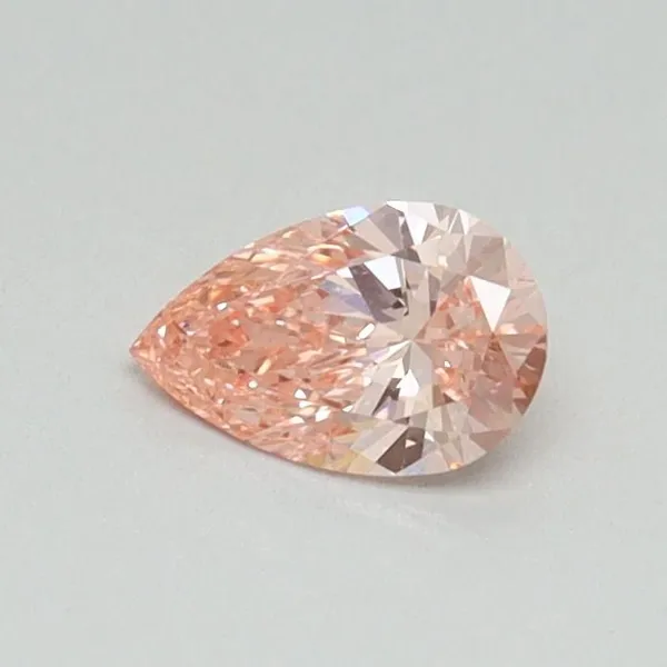 0.31ct PEAR Fancy Vivid Pink VVS2 Coloured Lab diamond