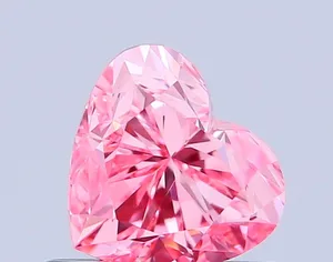0.83ct HEART Fancy Vivid Pink VVS2 Coloured Lab diamond
