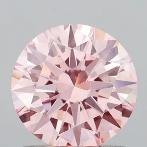 1ct ROUND Fancy Intense Pink VS1 Coloured Lab diamond
