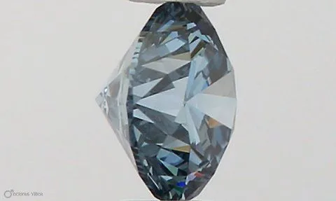 0.32ct ROUND Fancy Vivid Blue VVS2 Coloured Lab diamond
