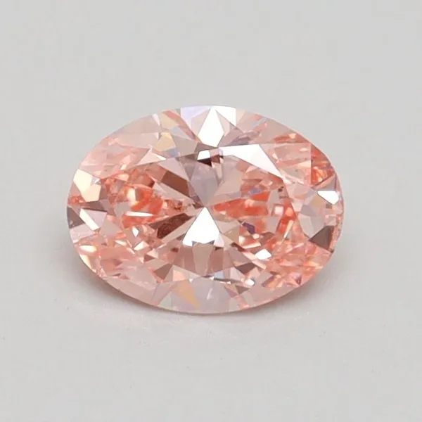0.5ct OVAL Fancy Intense Pink SI1 Coloured Lab diamond
