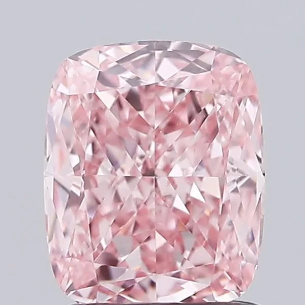 1.07ct CUSHION Fancy Vivid Pink VVS2 Coloured Lab diamond