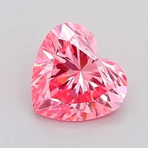 1.02ct HEART Fancy Vivid Pink VS1 Coloured Lab diamond