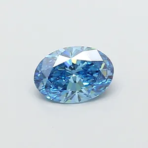 1.05ct OVAL Fancy Vivid Blue VVS2 Coloured Lab diamond