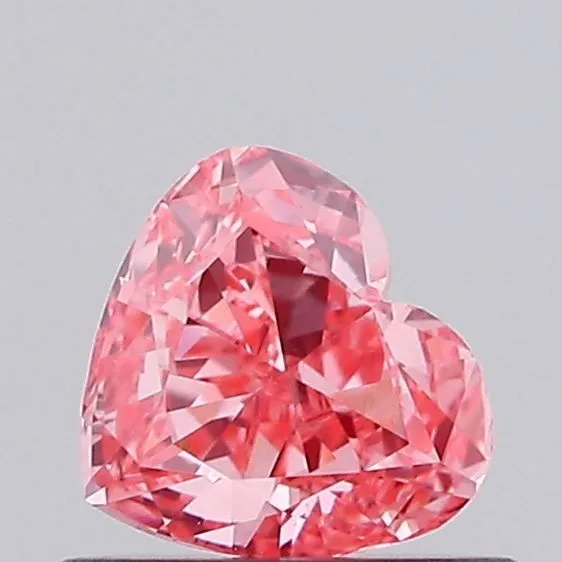 0.43ct HEART Fancy Vivid Pink VS1 Coloured Lab diamond
