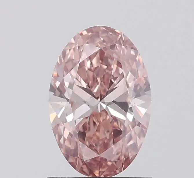 1.02ct OVAL Fancy Intense Brown Pink VS2 Coloured Lab diamond