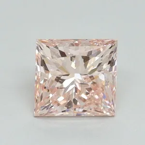 0.91ct PRINCESS Fancy Intense Pink VS1 Coloured Lab diamond