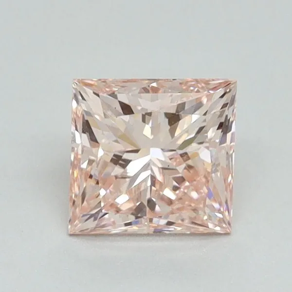 0.91ct PRINCESS Fancy Intense Pink VS1 Coloured Lab diamond