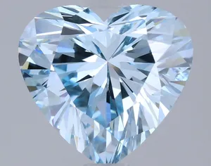 1.55ct HEART Fancy Vivid Blue VS1 Coloured Lab diamond