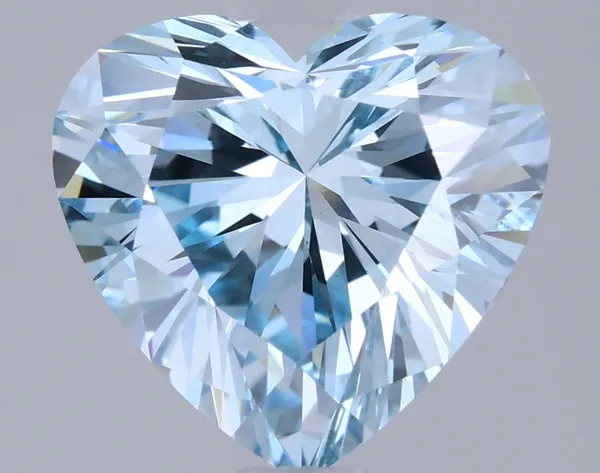 1.55ct HEART Fancy Vivid Blue VS1 Coloured Lab diamond