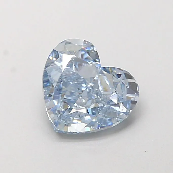 1.00ct HEART Fancy Intense Blue VVS2 Coloured Lab diamond