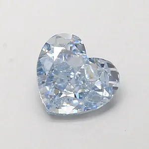 1ct HEART Fancy Intense Blue VVS2 Coloured Lab diamond