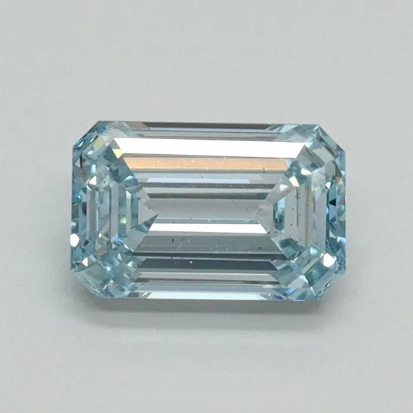 1.03ct EMERALD Fancy Intense Blue VS2 Coloured Lab diamond