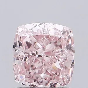 1.3ct CUSHION Fancy Intense Pink VS1 Coloured Lab diamond