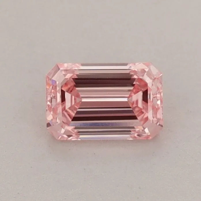 0.55ct EMERALD Fancy Vivid Pink VS1 Coloured Lab diamond