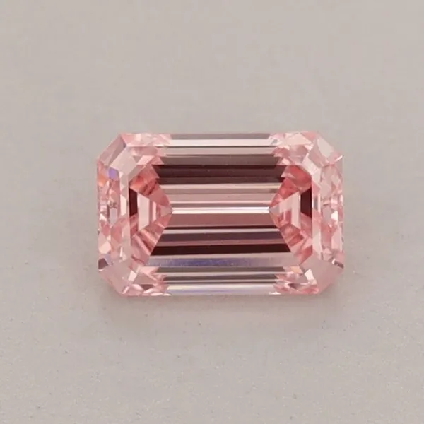 0.55ct EMERALD Fancy Vivid Pink VS1 Coloured Lab diamond