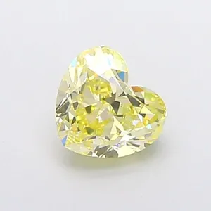 1.1ct HEART Fancy Yellow VS1 Coloured Lab diamond