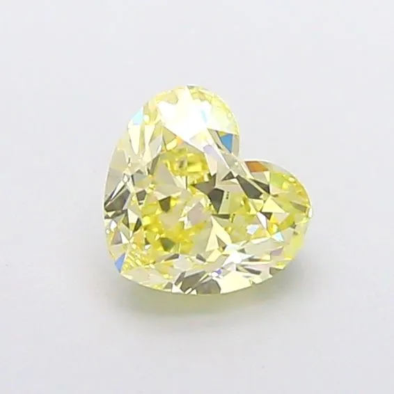 1.1ct HEART Fancy Yellow VS1 Coloured Lab diamond