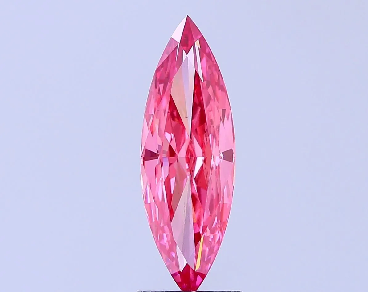 2.07ct MARQUISE Fancy Vivid Pink VS2 Coloured Lab diamond