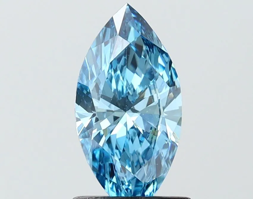 1.06ct MARQUISE Fancy Vivid Blue VS1 Coloured Lab diamond