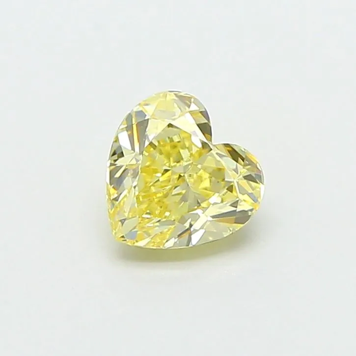 0.75ct HEART Fancy Intense Yellow VS1 Coloured Lab diamond
