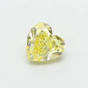 0.75ct HEART Fancy Intense Yellow VS1 Coloured Lab diamond