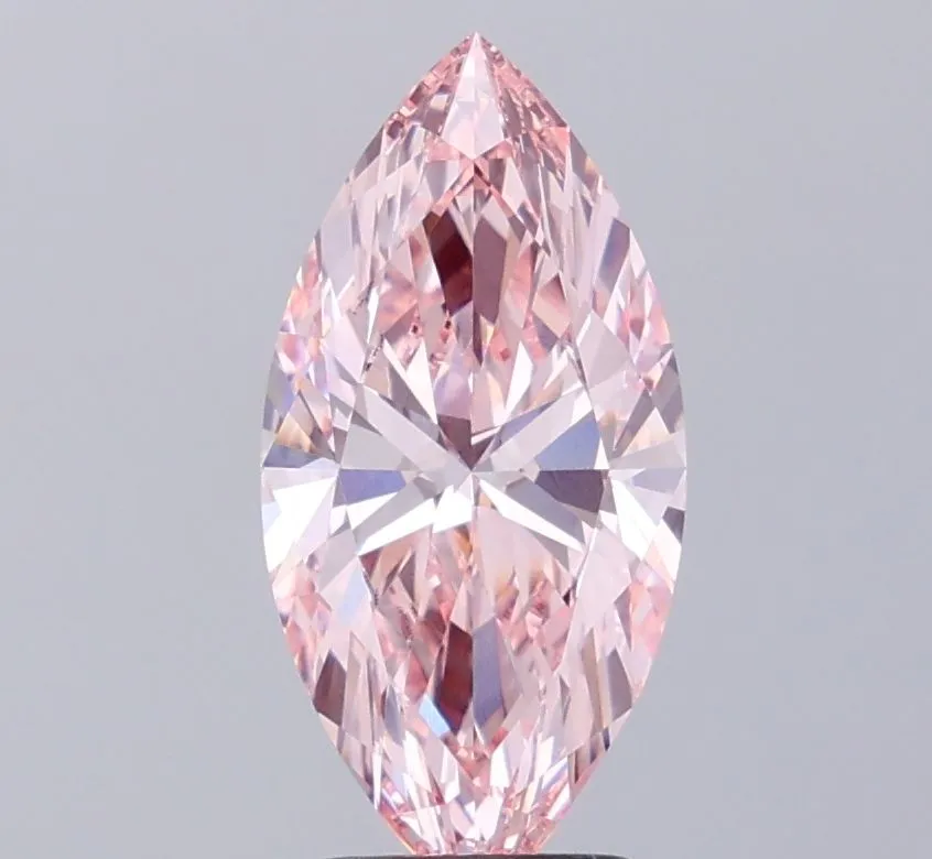 2.56ct MARQUISE Fancy Vivid Pink VVS2 Coloured Lab diamond