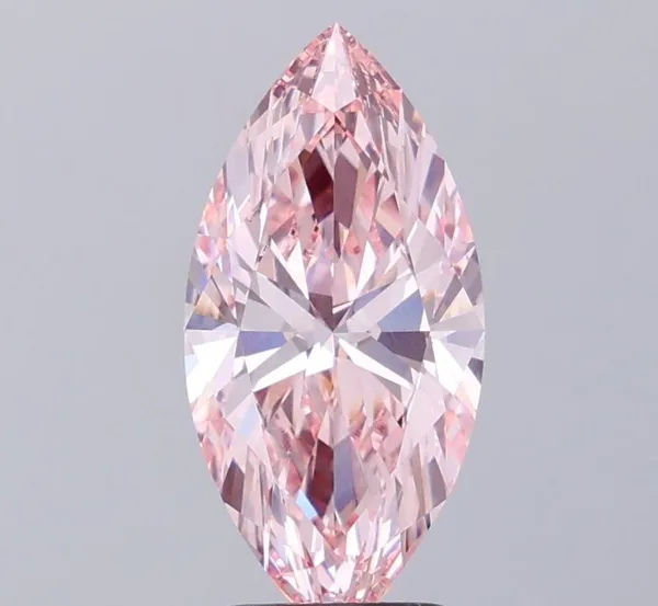 2.56ct MARQUISE Fancy Vivid Pink VVS2 Coloured Lab diamond