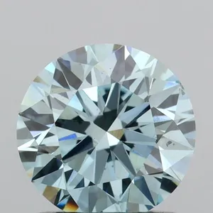 1.02ct ROUND Fancy Vivid Blue VS2 Coloured Lab diamond