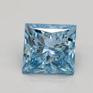 1.51ct PRINCESS Fancy Intense Blue SI1 Coloured Lab diamond