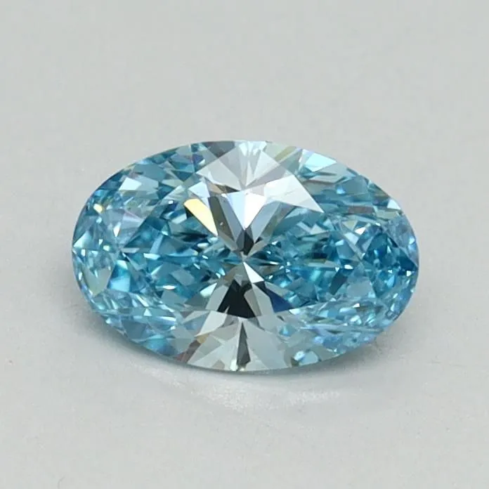 0.54ct OVAL Fancy Vivid Blue VS1 Coloured Lab diamond