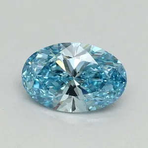 0.54ct OVAL Fancy Vivid Blue VS1 Coloured Lab diamond