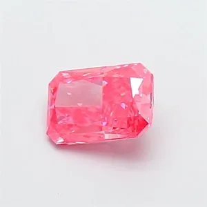1.12ct RADIANT Fancy Vivid Pink VVS2 Coloured Lab diamond