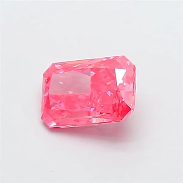 1.12ct RADIANT Fancy Vivid Pink VVS2 Coloured Lab diamond