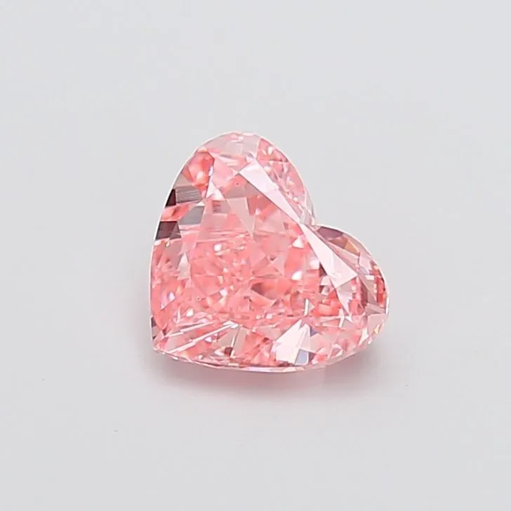1.58ct HEART Fancy Vivid Pink VS1 Coloured Lab diamond