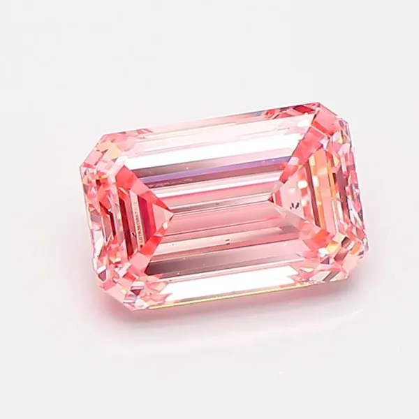 1ct EMERALD Fancy Vivid Pink VS2 Coloured Lab diamond