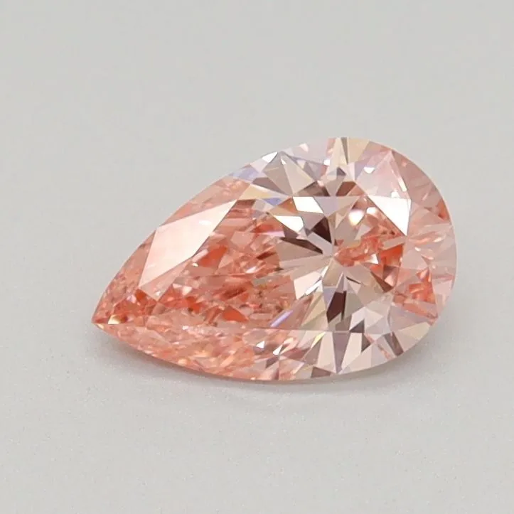 0.52ct PEAR Fancy Intense Pink SI2 Coloured Lab diamond