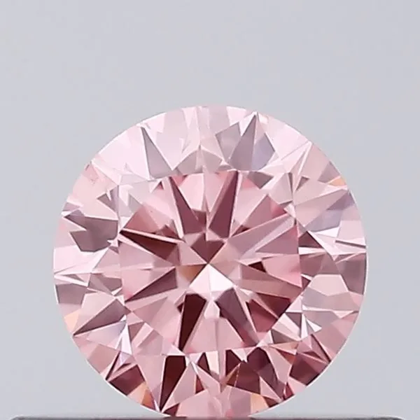 0.31ct ROUND Fancy Vivid Pink VVS2 Coloured Lab diamond